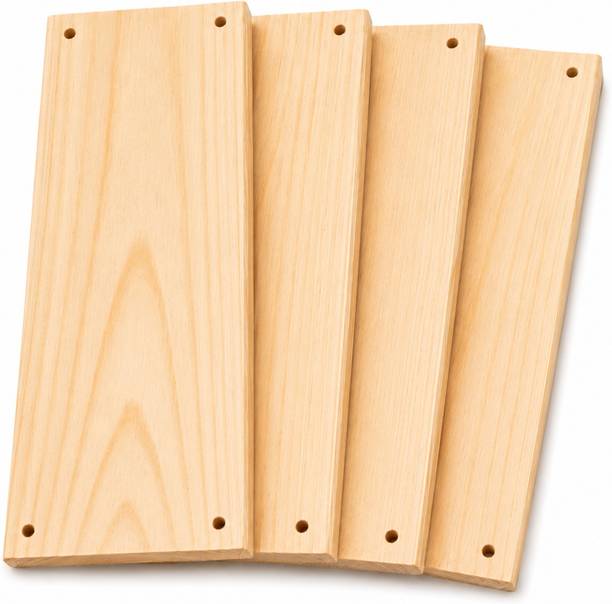 Aaresdecor Pinewood Plank for Macrame Products | Wooden Plank for Crafting | Pack of 4 Wood Lumber