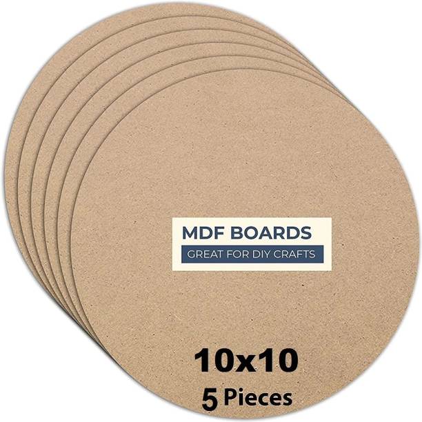 DM SPECIALLY FOR SPECIALIST 10x10 Round Circle MDF Pine Wood 2.5mm Thick for Art and Craft Unfinished Ash Japanese Wood Veneer