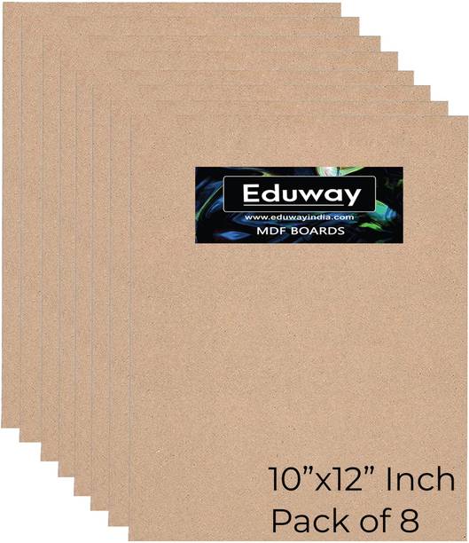 Eduway 10"x12" Mdf Board Sheet For Art & Craft Pack of 8 Ash Japanese Wood Veneer