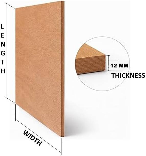 BRANDSAMRAT 12MM THICKNESS PLYWOOD - SIZE (W x L) 1 INCH x 1 FEET Pine Wood Veneer