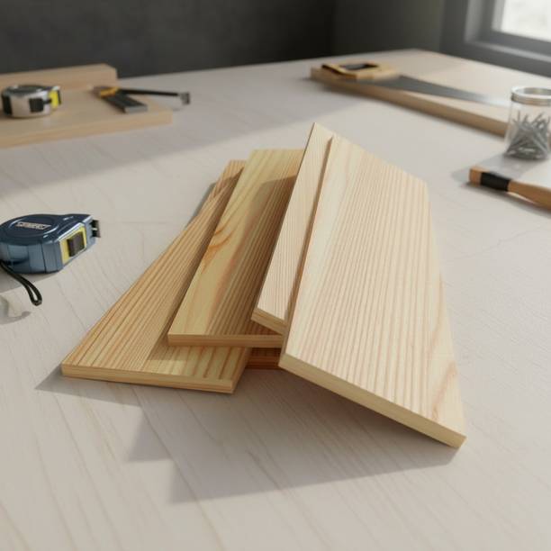 Storkify Home Wooden Plank DIY Craft Board for Painting Engraving and Wall Decor Pine Wood Veneer
