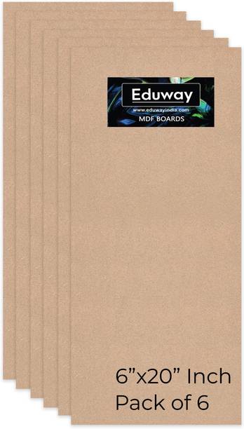 Eduway 6" X 20" Mdf Board Sheet For Art & Craft Pack of 6 Ash Japanese Wood Veneer