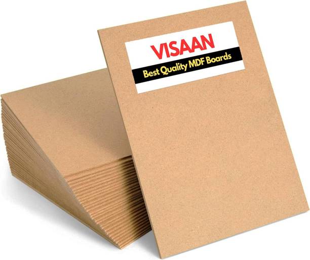 Visaan 5pc A4 Cardboards, MDF Boards for Art and Craft Wood MDF Sheets for Craft Work Pine Wood Veneer