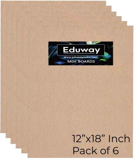 Eduway 12"x18" Mdf Board Sheet For Art & Craft Pack of 6 Ash Japanese Wood Veneer