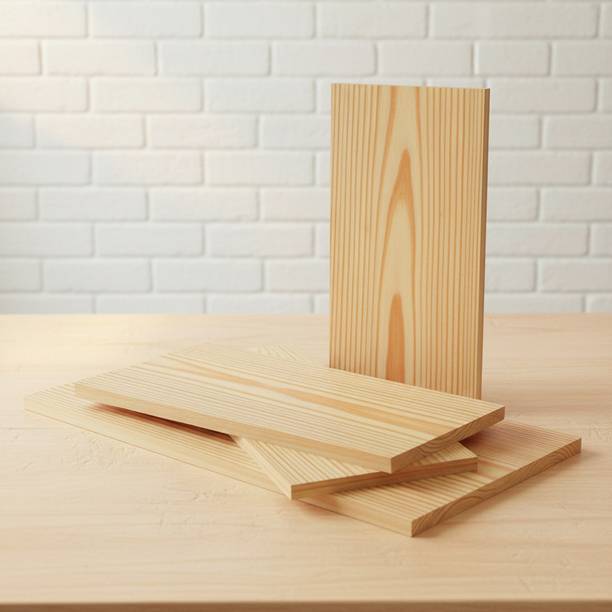Storkify Home Wooden Plank Board for Crafts, DIY Projects, Shelving & Home Decor Teak Wood Veneer