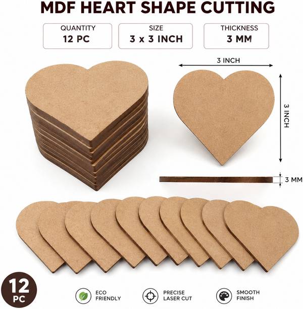 WOLKART 504heart 3x3 Pine Wood Veneer
