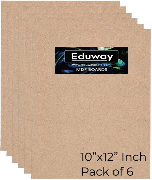 Eduway 10"x12" Mdf Board Sheet For Art & Craft Pack of 6 Ash Japanese Wood Veneer