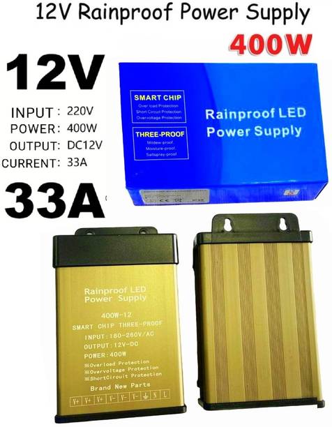 BALRAMA 400 Watt Rainproof LED Power Supply AC DC Converter 12 Volt 33.3A SMPS Adaptor Power Supply Electronic Hobby Kit