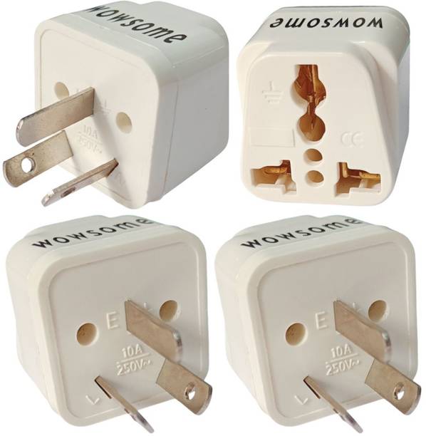 WOWSOME India to Australia, China, New Zealand Converter (Type I) Plug Travel Adapters 4 Worldwide Adaptor