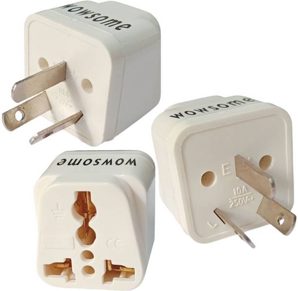 WOWSOME India to Australia, China, New Zealand Converter (Type I) Plug Travel Adapters 3 Worldwide Adaptor