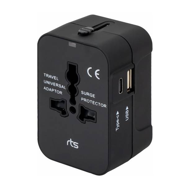 Jihaan Type C(USB C)And USB A Universal Travel Adapter All in One Adapter Worldwide Adaptor