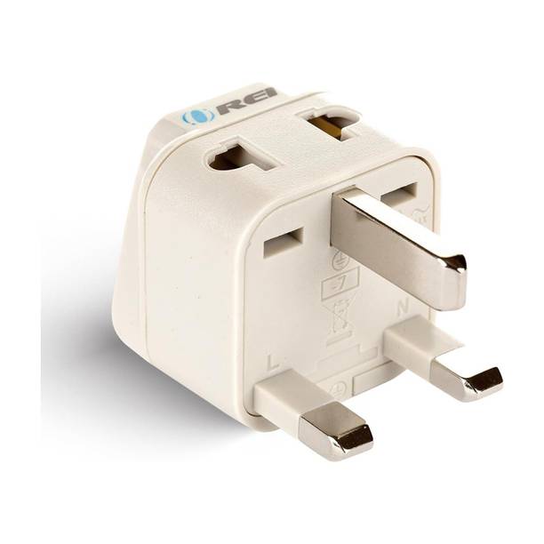 OREI India to UK, UAE, Hong Kong (Type G) Travel Adapter Plug - 2 in 1 Worldwide Adaptor