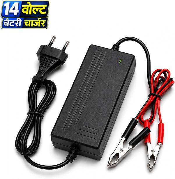 D2N 14V 2A SMPS Battery Charger for 12V Battery with Auto Cut-Off for Bike Car UPS Car Inverter