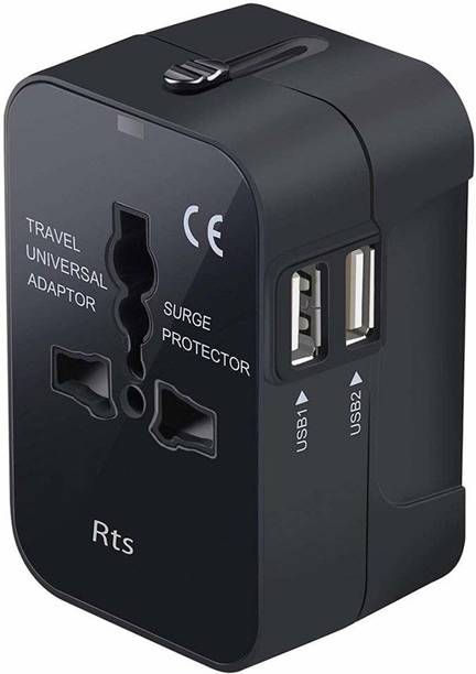 Jihaan High Speed 25W Dual USB Universal Travel adapter International All in Worldwide Worldwide Adaptor