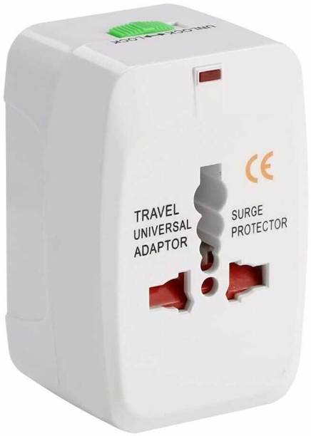 HSD INTERNATIONAL TRAVEL ADAPTER CHARGER WHITE WITH MULTI FUNCTION 2.4AMP HEAVY DUTY Worldwide Adaptor
