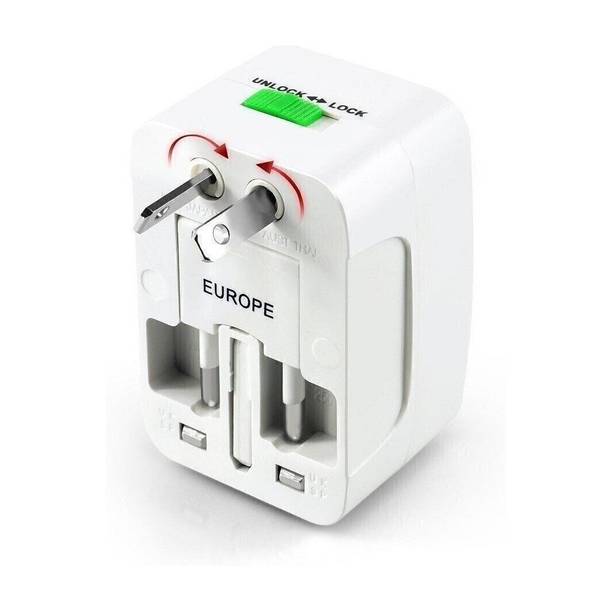 Jap Universal World Wide Travel Charger Adapter Plug, White Worldwide Adaptor