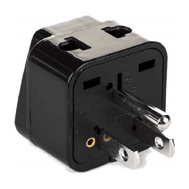 OREI India to USA, Japan, Philippines Type B Travel Adapter Plug - 2 in 1 Worldwide Adaptor