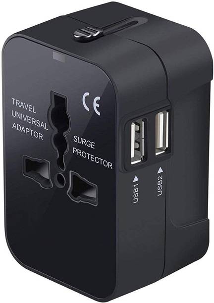 DigiClues Universal Travel Adapter, International Plug Power Adapter with 2 USB Port Worldwide Adaptor