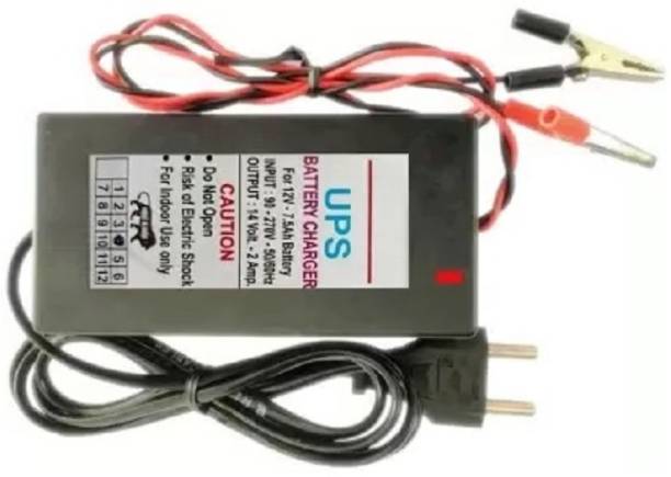 SSV CARE 12 Volt Battery Charger Power Supply 12V 2A Power Adaptor with Clip Worldwide Adaptor