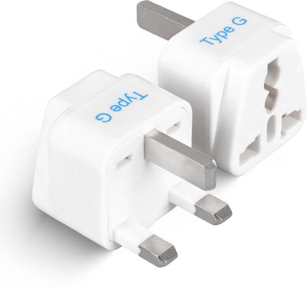 Ceptics India to UK, UAE, Hong Kong, Malaysia Type G Travel Plug - CE Certified, 2 Pack Worldwide Adaptor