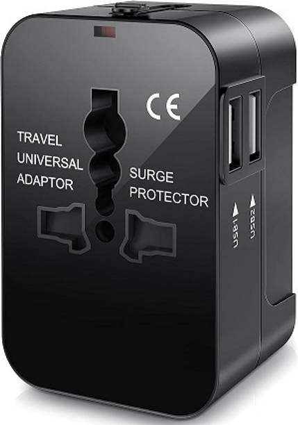 Jihaan Universal Charger Adapter, 3 in 1 Universal Travel Adapter All in One Worldwide Adaptor