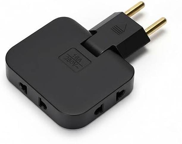 KUMISHRI 3-in-1 Universal Travel Adapter 180° Rotatable Foldable Wall Plug Worldwide Adaptor