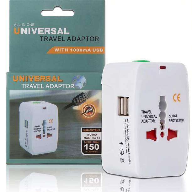 VARNIRAJ IMPORT & EXPORT Universal All in One Worldwide Adapter Power Converters with Dual USB Worldwide Adaptor