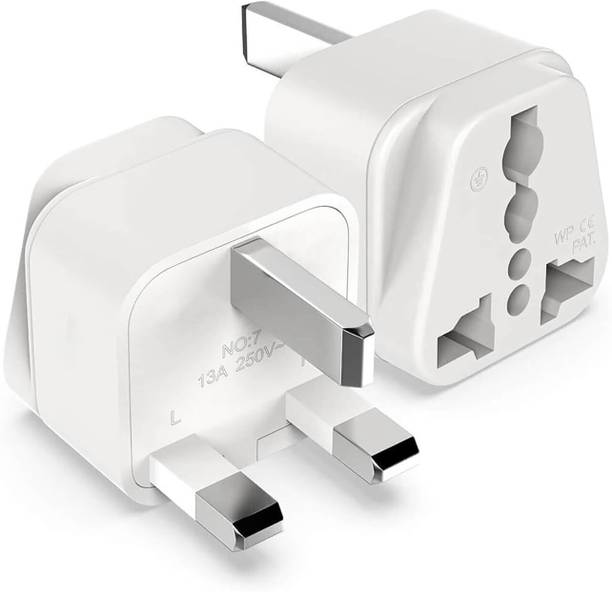 TEHLANICRAFT Type G 3 Pin Adaptor India to UK, UAE, HONK KONG, Dubai Etc Worldwide Adaptor