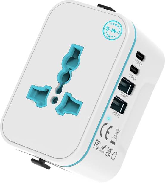 Jihaan 200+ Countries Universal Travel Adapter Fast Cha...
