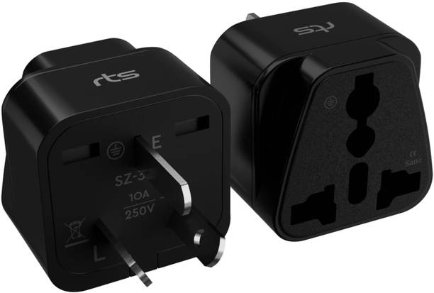 RTS Australia / China Type I BLK 4 PC (4 Pack)India to China universal travel plug adapter converter Travel Essentials Power Plug