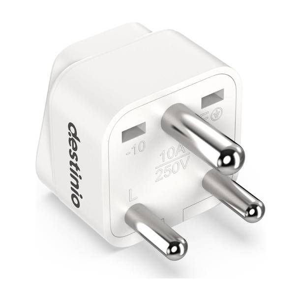 Destinio World to India Type D Multi Plug 2 Socket Universal Travel Worldwide Adaptor