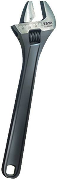 TATA AGRICO Adjustable Wrench, 10 Inches, 250 Mm, Silver Single Sided Pipe Wrench