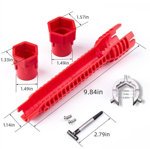AS TOOL CENTER 8 In 1 Faucet And Sink Installer Multifunctional Wrench Tool Faucet Sink Installer Multi Tools Pipe Wrench Double Sided Pipe Wrench
