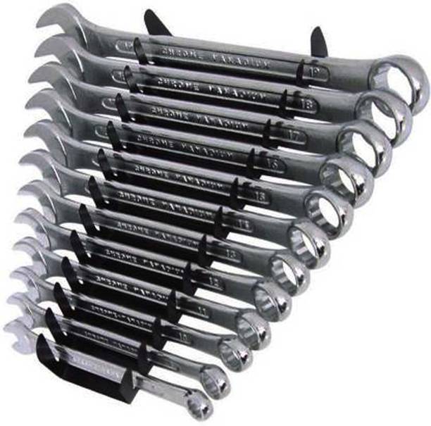 AVARA Multipurpose Tool Kit Set Long Combination Spanner Set With Heavy Rigid 10 Inch Pipe Jaw Wrench Double Sided Combination Wrench