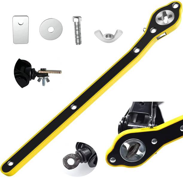 NAVI AUTO Car Labor-Saving Jack Ratchet Wrench Alloy Steel Long Handle Scissor Jack Ratchet Wrench Single Sided Rachet Wrench