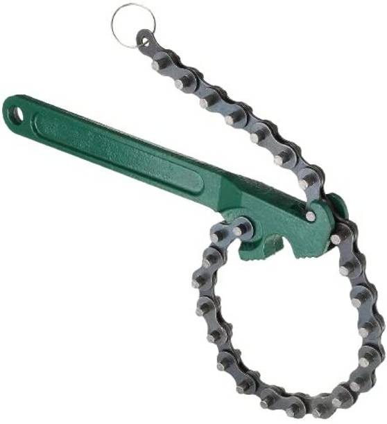 TOOLBUX Oil Filter Chain Wrench Adjustable Single-Sided Auto Tool Spanner Remover Single Sided Pipe Wrench