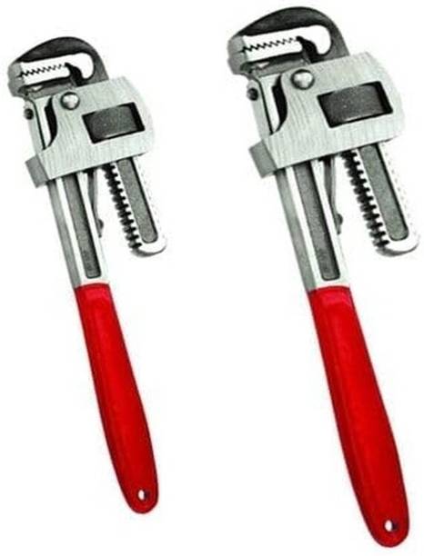 Vasav M_B0DWFR3W6V AMM Heavy-Duty Pipe Wrench Set of 2 Single Sided Combination Wrench