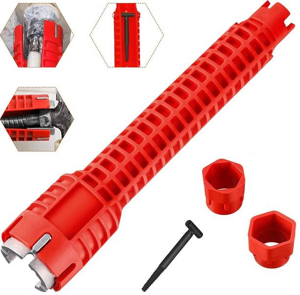 AS TOOL CENTER Sink Wrench | Water Pipe, Sink, Faucet Installer Wrench Tool Plumbing Tool for Basin, Toilet, Bathroom, Pipe and Kitchen Single Sided L Type Wrench