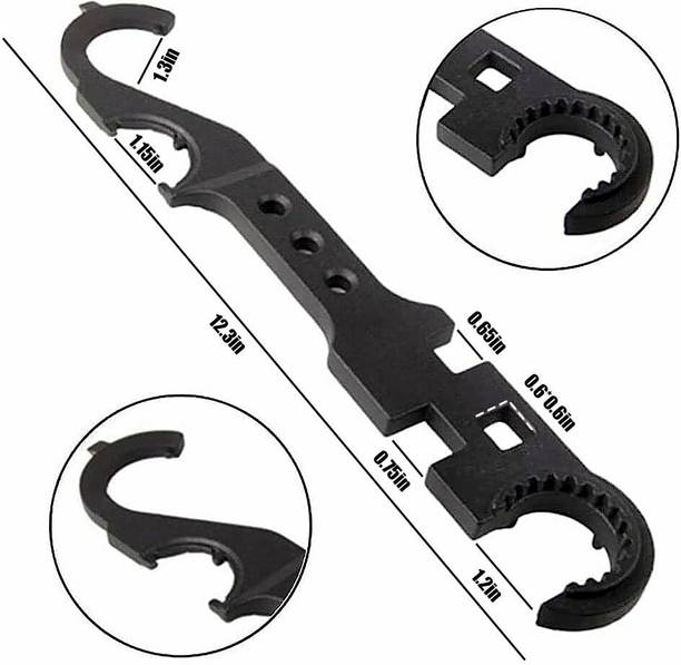 HASTHIP Universal Wrench Multi-function Hand Tool Heavy Duty Steel Hand Tool Double Sided Pipe Wrench