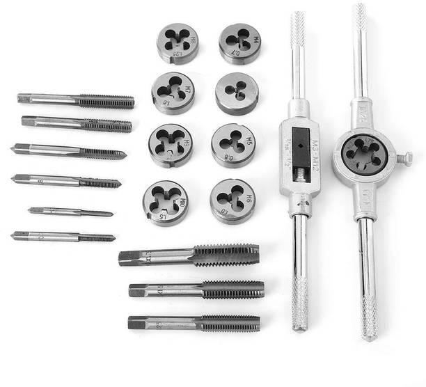 A&S TOOLSHOP Tapping Tool Durability Tap and Die Set 20pcs Screw Taps Tool Set Thread Tap, Vehicles Machinery Double Sided Pipe Wrench