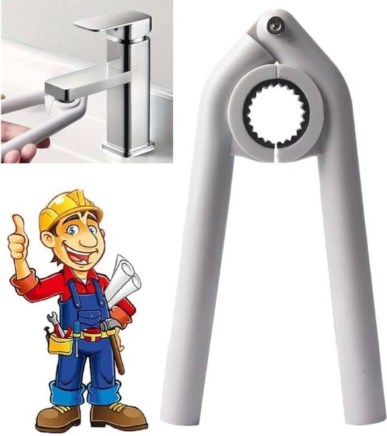 yorten Anti Slip Plumbing Repair Wrench Tool Spanner Plastic Sink Wrench for Tap Installation Easy Faucet Aerator Repair Tool Double Sided T Type Wrench