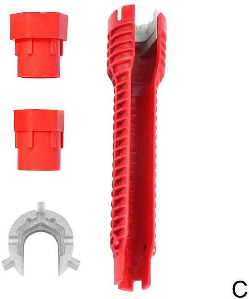 AS TOOL CENTER Faucet And Sink Installer Multi tool Pipe Wrench For Plumber -Suitable For: Toilet Bowl/Sink/Bathroom/Kitchen Plumbing and more. Double Sided Combination Wrench
