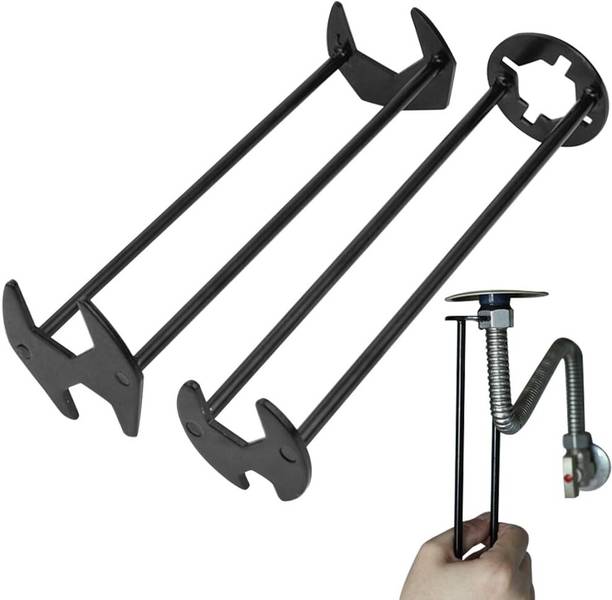 Bright Cove 2Pcs Sink Wrench Multi Purpose Four-Jaw Sink Wrench 2 Pcs Universal Faucet & Sink Installer Tool for Kitchen & Bathroom Double Sided Pipe Wrench