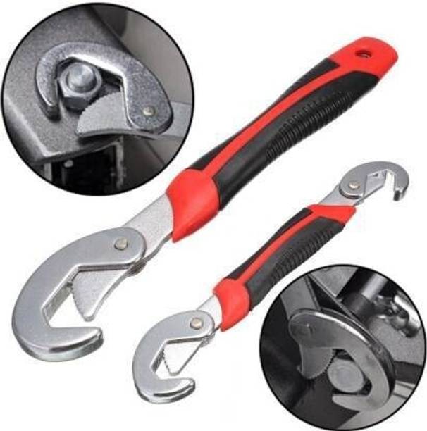 GaxQuly Stainless Steel Socket Adjustable Universal Multi Function Wrench Spanner Set Tools Open End Tool Spanner 9Mm to 32 Mm Works Combination Wrench Set Snap N Grip Type snap n' Grip Double Sided Speed Wrench (Pack of 2) Double Sided Pipe Wrench