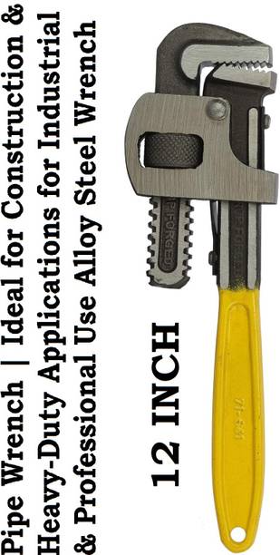 REIOENT 12-Inch Stillson Type Pipe Wrench with Induction Hardened Teeth HIGH QUALITY Single Sided Pipe Wrench