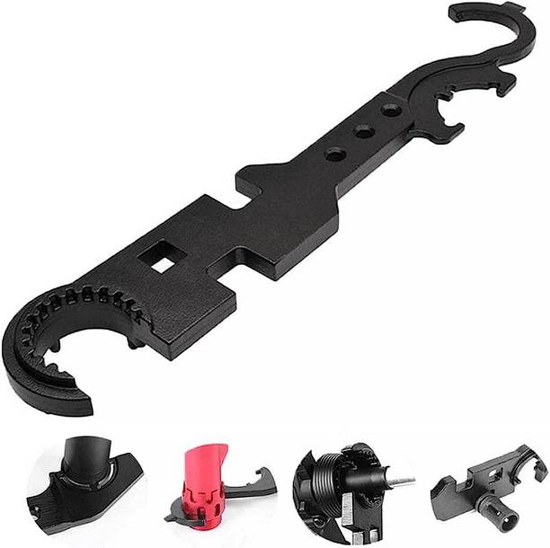 ORTIZA Heavy Duty Repair Tool Water Pipe Repair Household Using Hand Tool AR15/M4 Multi-function Wrench Universal Hand Tool Torque Wrench All Steel Metal Double Sided Pipe Wrench