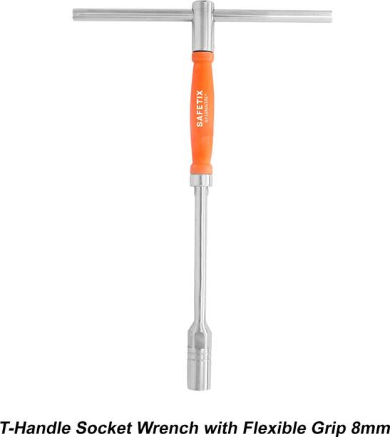 पर्फ T-HANDLE SOCKET WRENCHE FLEXIBLE GRIP 8MM डबल साइडेड T टाइप रिंच