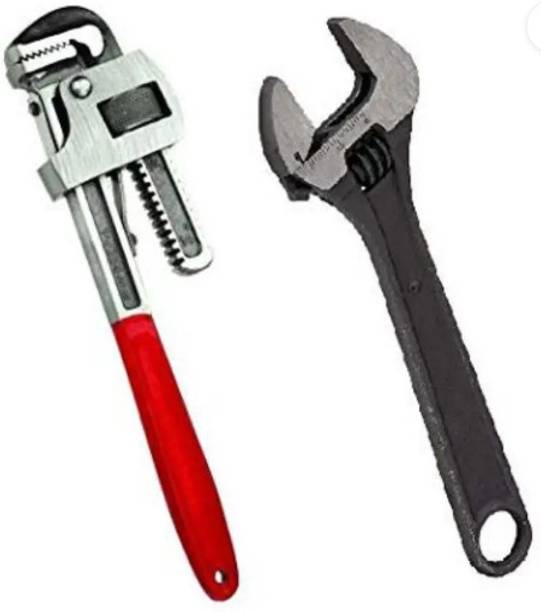 Sitrus combo of 2 combo 10 inch adjustable wrench and 12 inch pipe wrench quality 12 inch pipe wrench with 10 inch adjusable wrench Single Sided Pipe Wrench