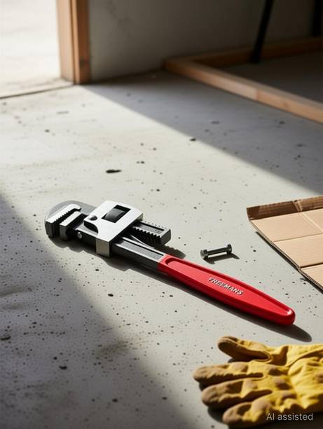 FREEMANS SPW10 10-Inch Stillson Type Pipe Wrench with Induction Hardened Teeth Single Sided Pipe Wrench