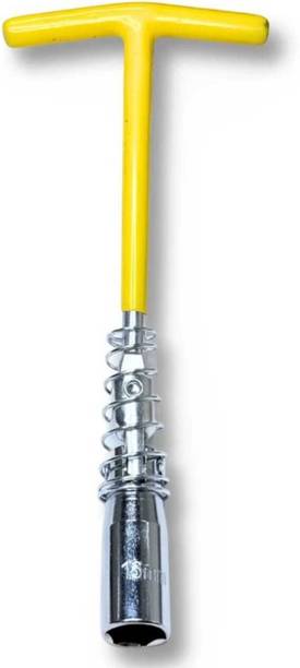 MEJEE TOOLS Universal Spark Plug Socket Wrench 16mm With T-Handle 360-Degree Rotation for Effortless Spark Plug Removal High-Quality, Durable Tool for Automotive Single Sided T Type Wrench